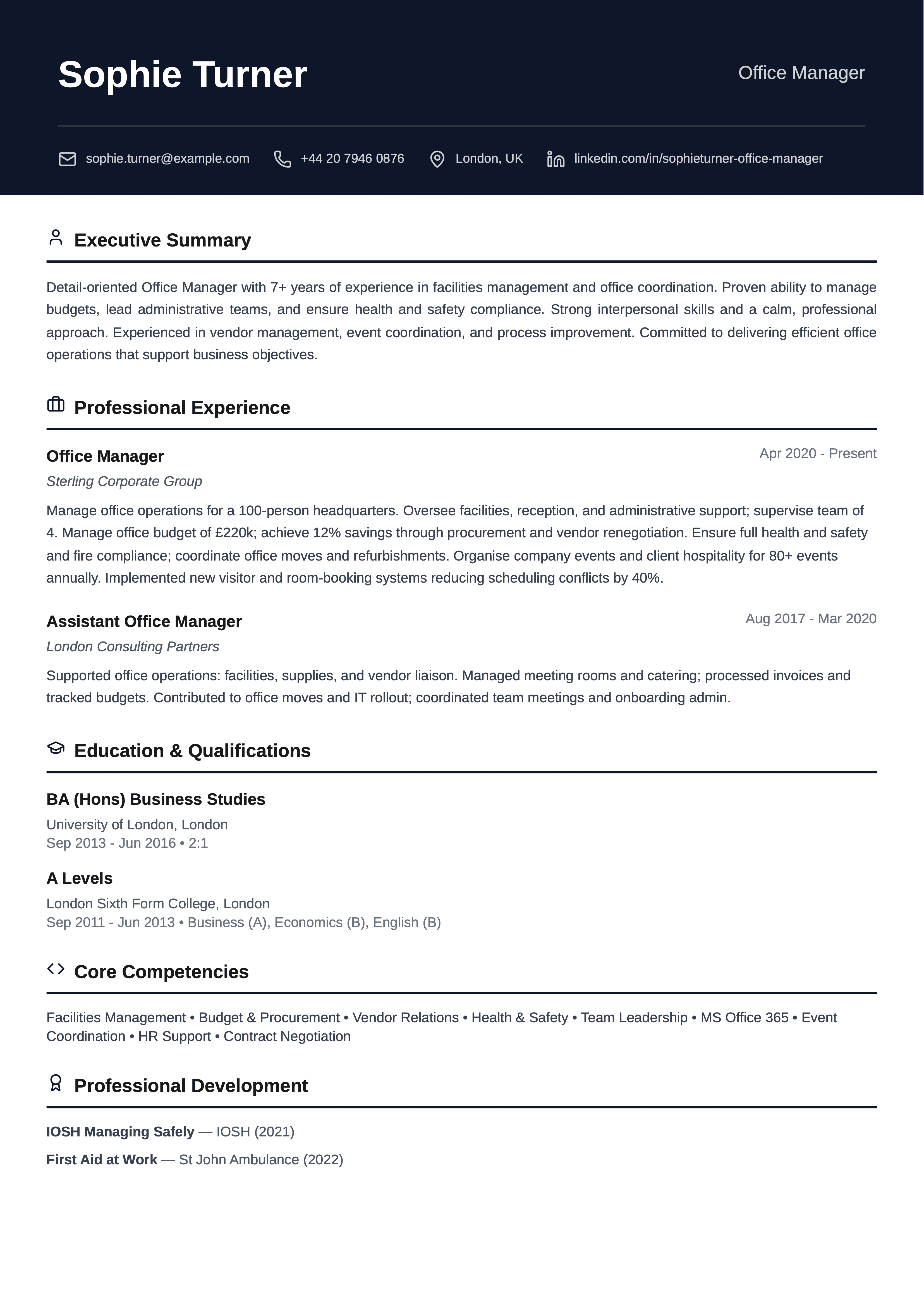Office Executive template