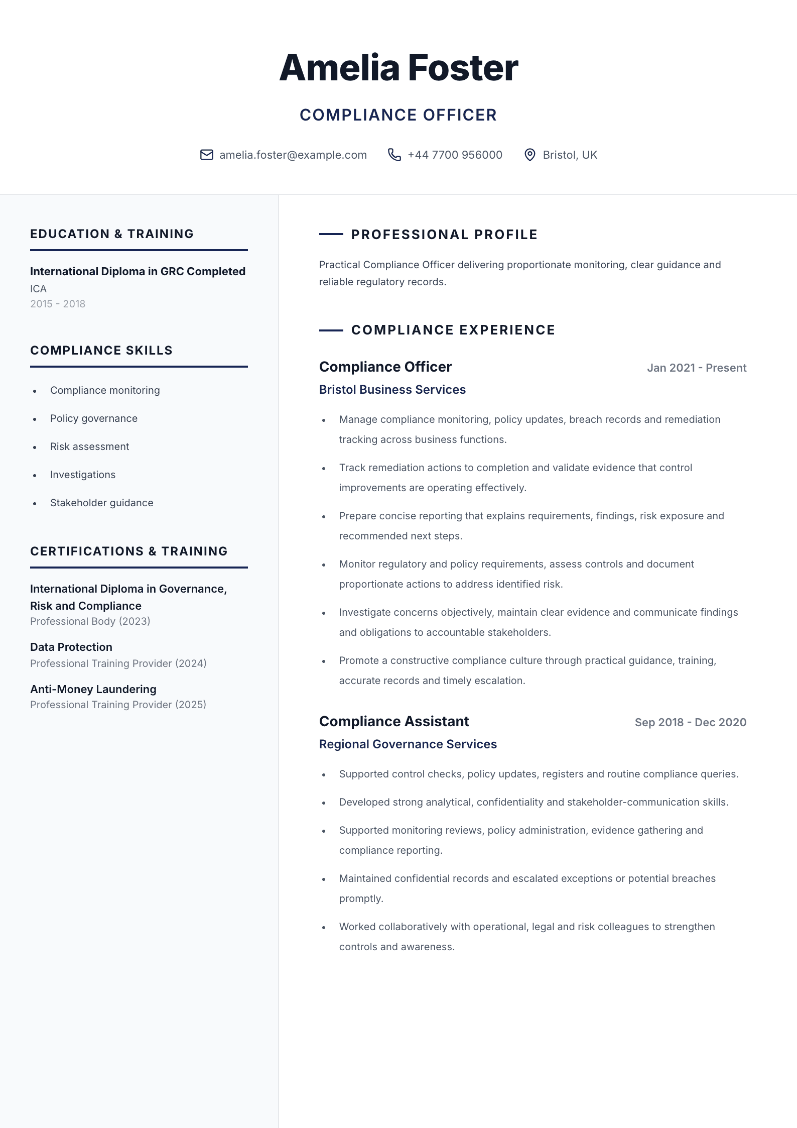 Care coordinator CV