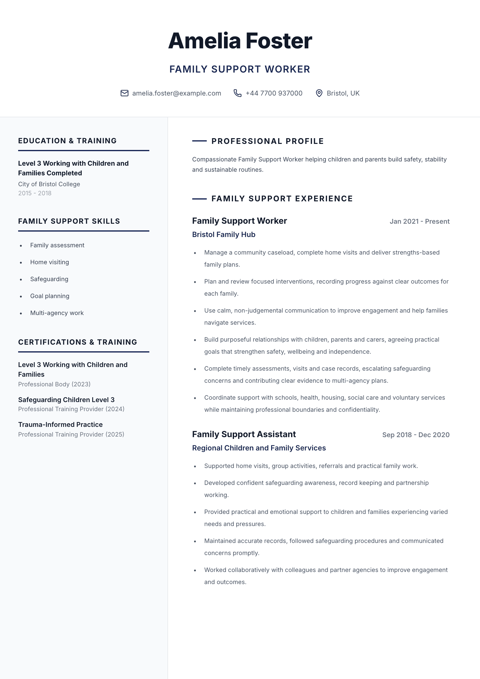 Care coordinator CV