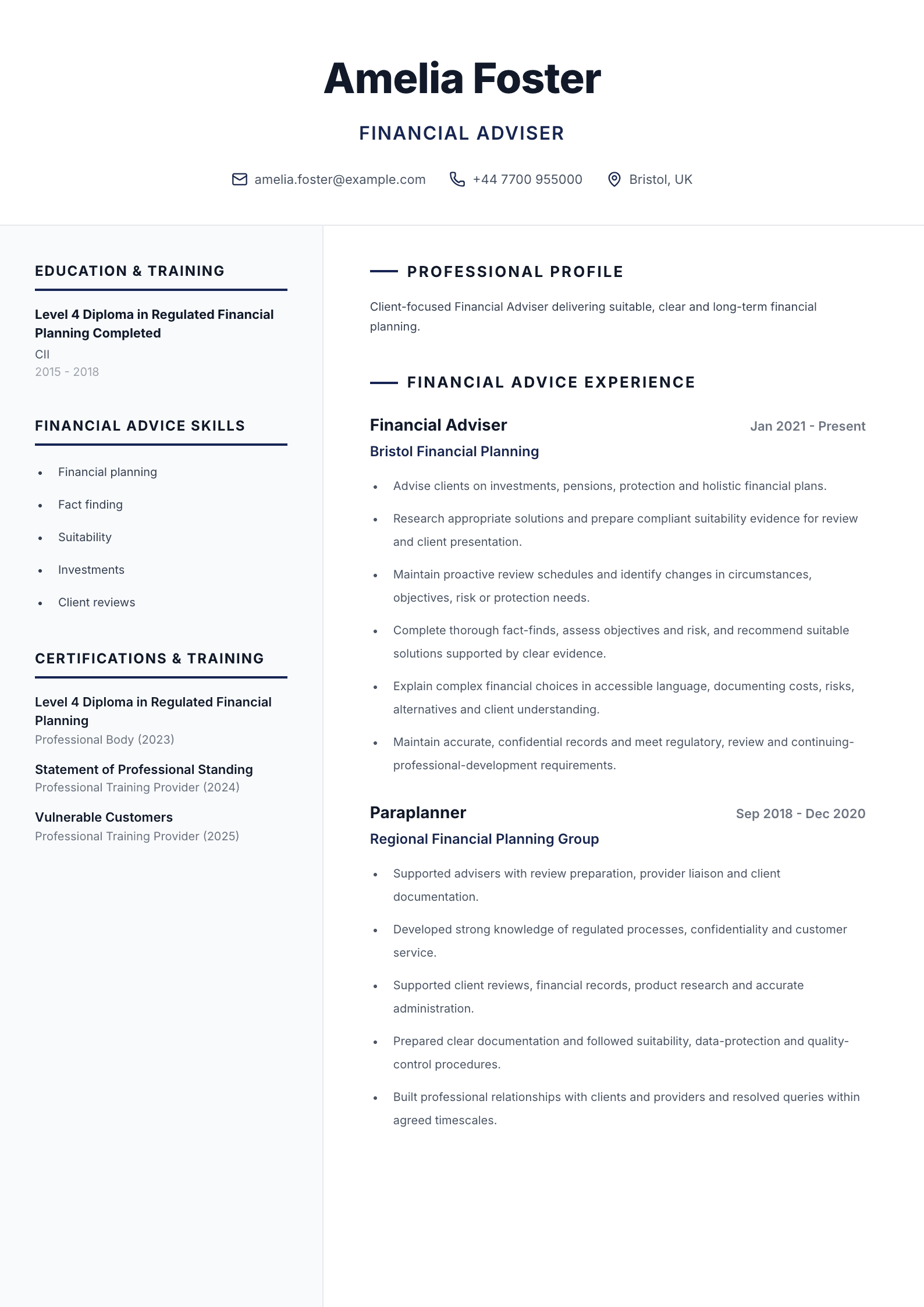 Care coordinator CV