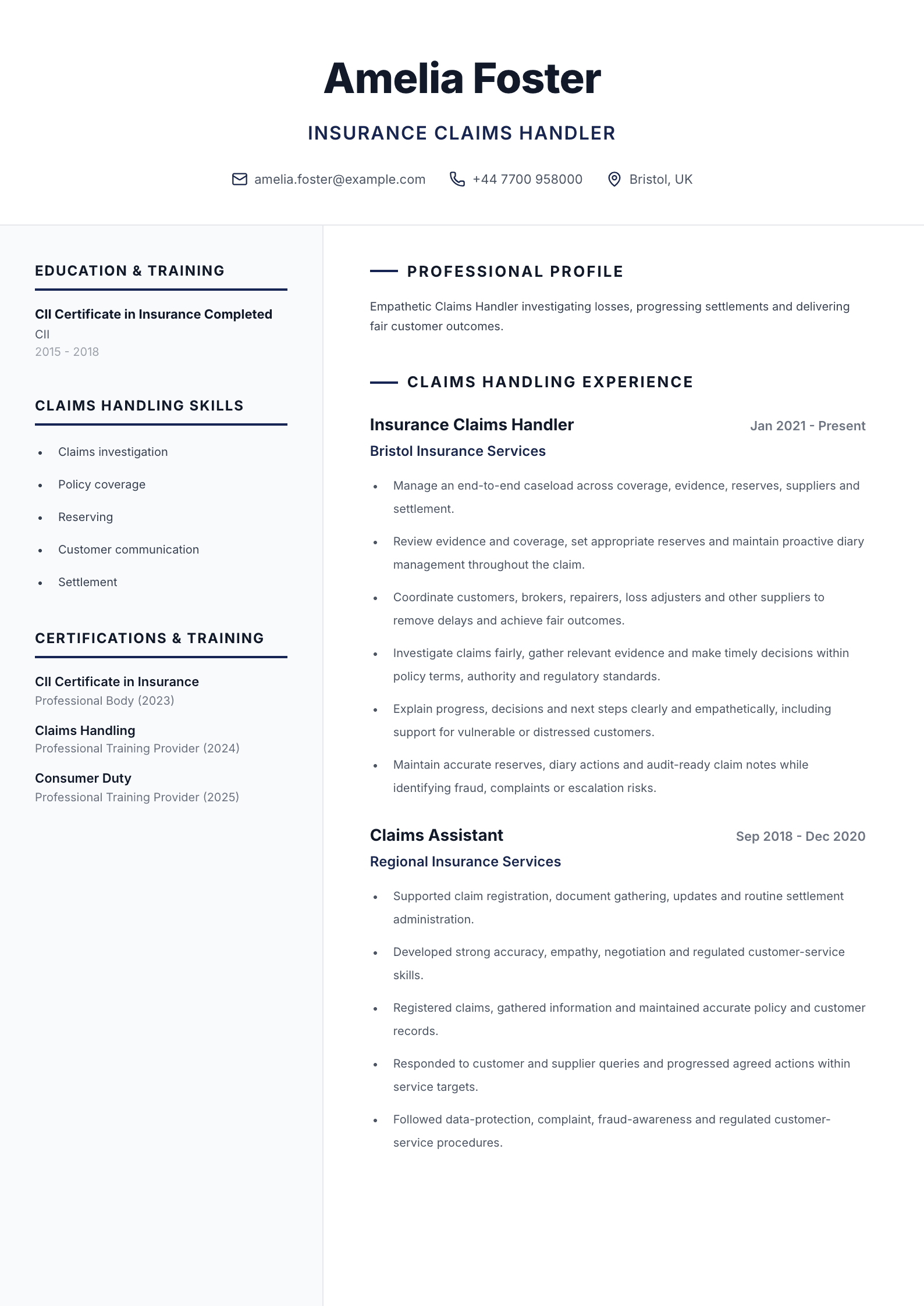 Care coordinator CV