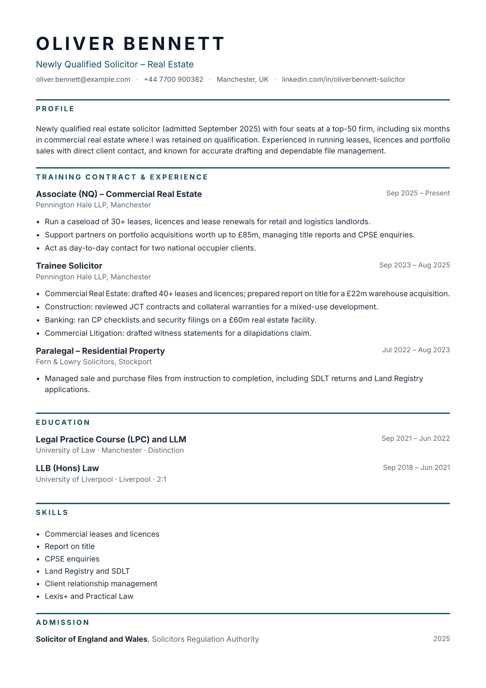free legal cv template newly qualified solicitor