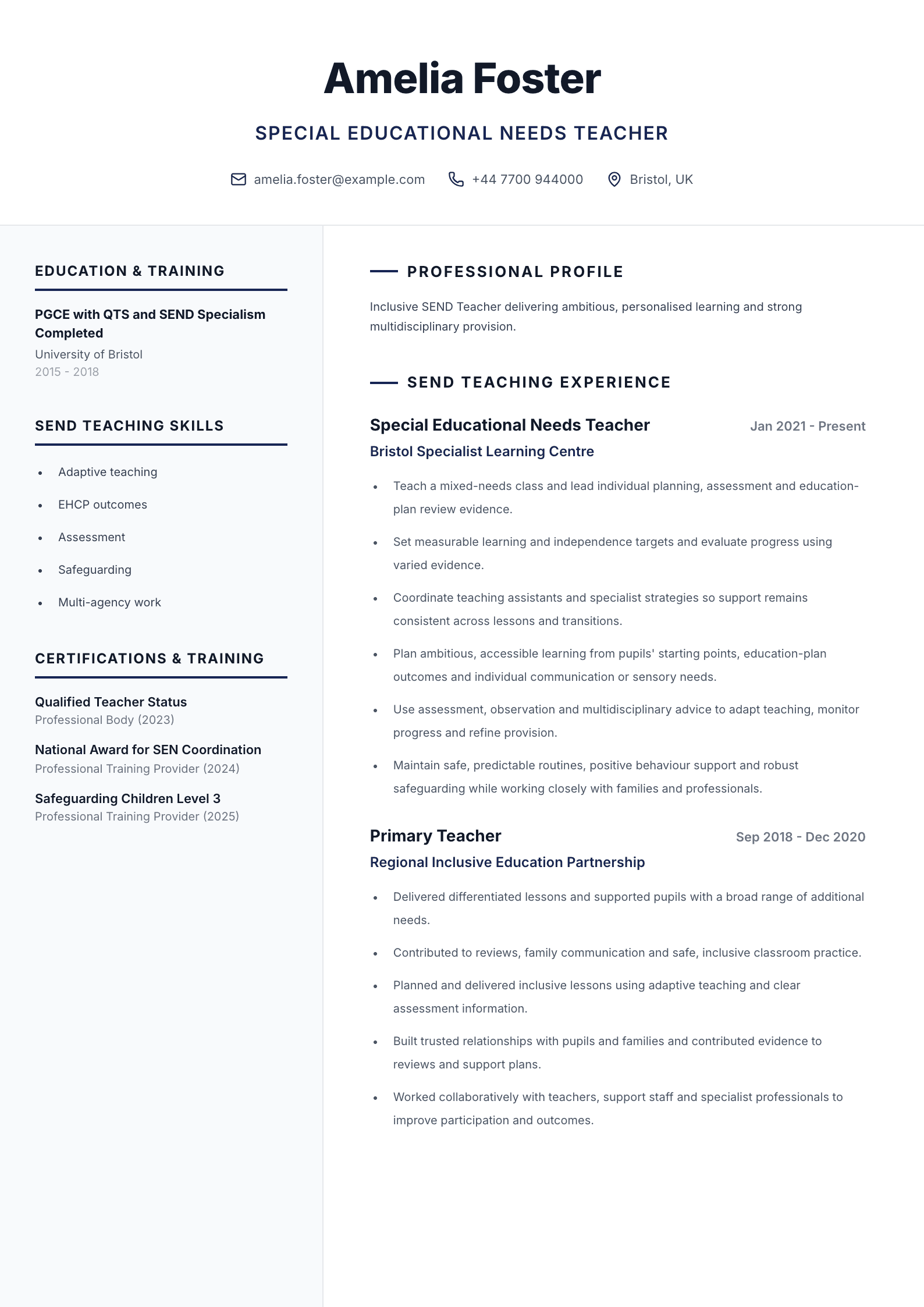 Care coordinator CV